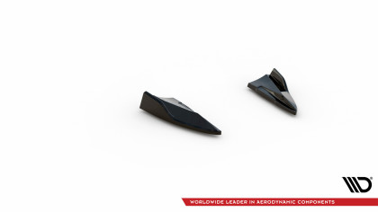 Splittery zadní boční V.2 Porsche Macan Mk1 černý lesklý plast