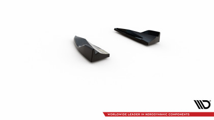 Splittery zadní boční V.2 Porsche Macan Mk1 černý lesklý plast
