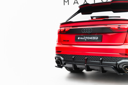Spoiler zadního narázníku Audi RSQ8 Mk1 Facelift černý lesklý plast