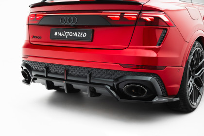 Spoiler zadního narázníku Audi RSQ8 Mk1 Facelift černý lesklý plast