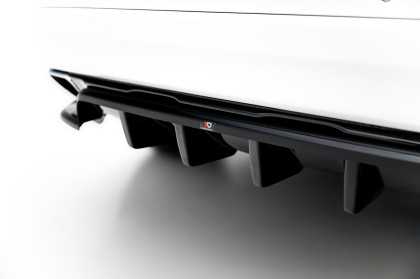 Spoiler zadního narázníku Volvo XC60 Mk1 Facelift černý lesklý plast