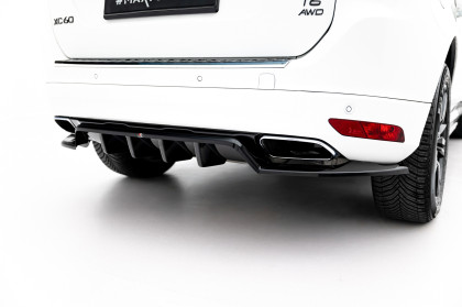 Spoiler zadního narázníku Volvo XC60 Mk1 Facelift černý lesklý plast