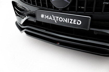 Spojler pod nárazník lipa Mercedes-AMG GLC 43 / AMG-Line SUV X253 Facelift černý lesklý plast