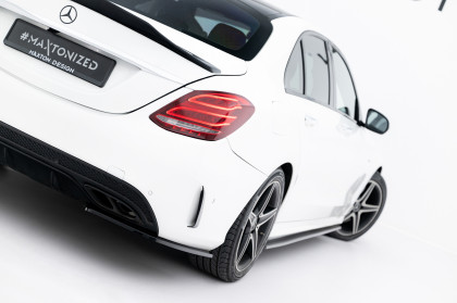Splittery zadní boční Mercedes-Benz C AMG-Line Sedan W205 černý lesklý plast