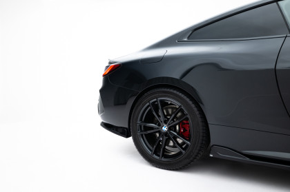 Splittery zadní boční V.8 BMW 4 M-Pack G22 / G23 / G22 Facelift / G23 Facelift černý lesklý plast