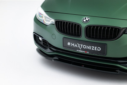 Spojler pod nárazník lipa BMW 4 Cabrio / Coupe F33 / F32 černý lesklý plast