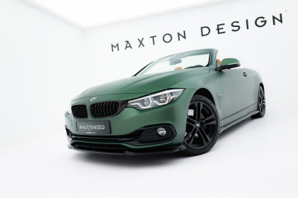 Spojler pod nárazník lipa BMW 4 Cabrio / Coupe F33 / F32 černý lesklý plast