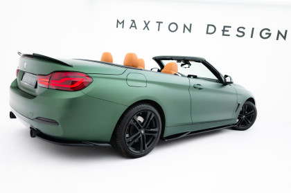 Prahové lišty BMW 4 Cabrio / Coupe F33 / F32 černý lesklý plast