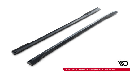 Prahové lišty BMW 4 Cabrio / Coupe F33 / F32 černý lesklý plast