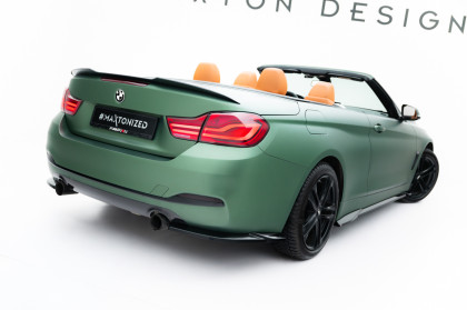 Splittery zadní boční BMW 4 Cabrio / Coupe F33 / F32 černý lesklý plast
