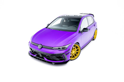 Spojler pod nárazník lipa V.3 Volkswagen Golf R Mk8 Facelift černý lesklý plast