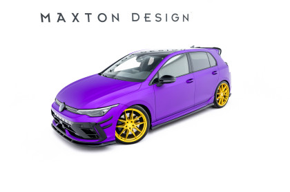 Prahové lišty V.5 Volkswagen Golf R Mk8 / Mk8 Facelift černý lesklý plast