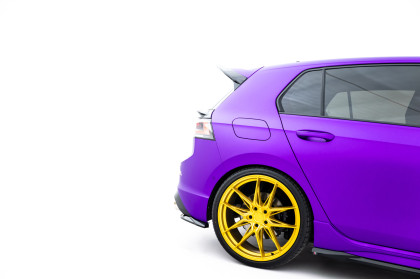 Splittery zadní boční V.8 Volkswagen Golf R Mk8 / Mk8 Facelift černý lesklý plast