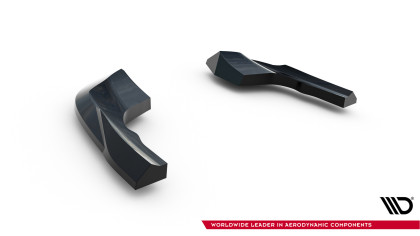 Splittery zadní boční V.8 Volkswagen Golf R Mk8 / Mk8 Facelift černý lesklý plast