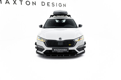 Spojler pod nárazník lipa V.5 Škoda Octavia RS Mk4 černý lesklý plast