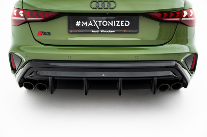Zadní difuzor Audi S3 Sportback 8Y Facelift lesklý plast - duplex