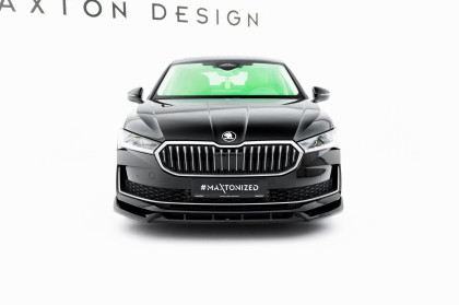 Spojler pod nárazník lipa V.2 Škoda Superb Mk4 černý lesklý plast