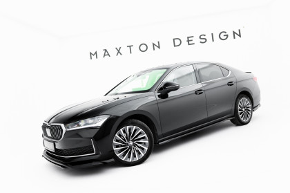 Prahové lišty V.1 Škoda Superb Mk4 černý lesklý plast