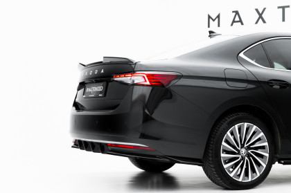 Splittery zadní boční V.1 Škoda Superb Mk4 černý lesklý plast