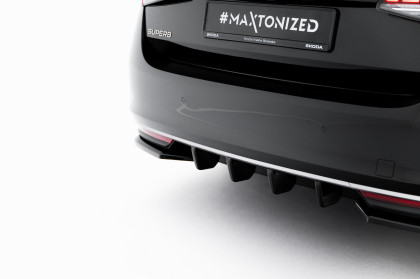 Spoiler zadního narázníku Škoda Superb Mk4 černý lesklý plast