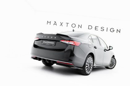 Spoiler zadního narázníku Škoda Superb Mk4 černý lesklý plast