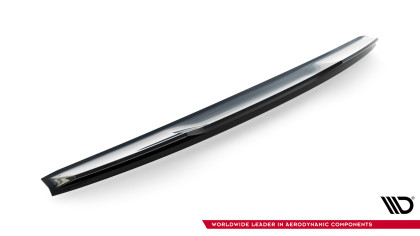 Prodloužení spoileru 3D Škoda Superb Sedan Mk4 černý lesklý plast