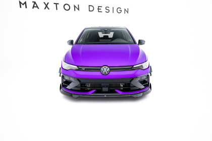 Spojler pod nárazník lipa V.4 Volkswagen Golf R Mk8 Facelift černý lesklý plast