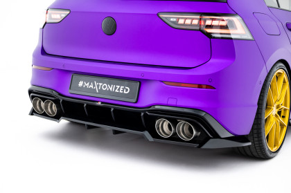 Spoiler zadního narázníku V.2 Volkswagen Golf R Mk8 / Mk8 Facelift černý lesklý plast