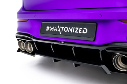 Spoiler zadního narázníku V.2 Volkswagen Golf R Mk8 / Mk8 Facelift černý lesklý plast