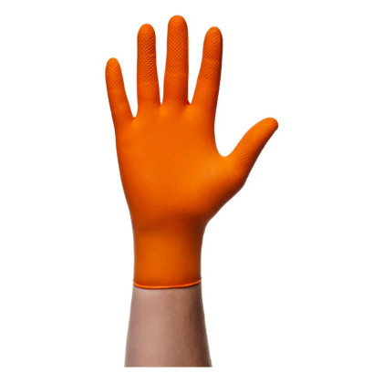 Nitrilové rukavice MERCATOR GoGrip ORANGE 4ks XXL