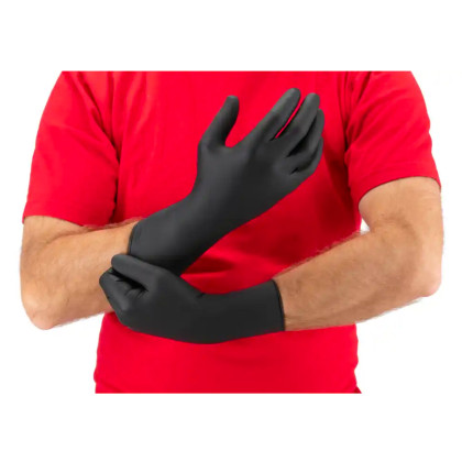 Nitrilové rukavice MERCATOR MOTO BLACK XXL 100ks