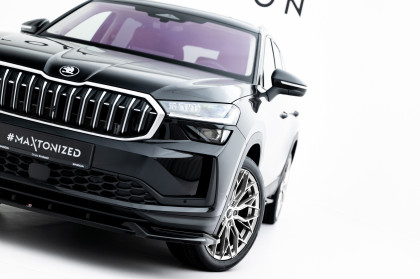 Spojler pod nárazník lipa Škoda Kodiaq Mk2 černý lesklý plast