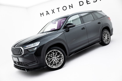 Prahové lišty Škoda Kodiaq Mk2 černý lesklý plast