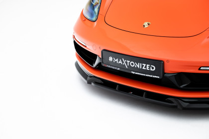 Spojler pod nárazník lipa V.3 Porsche 718 Cayman GTS 982c černý lesklý plast