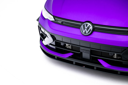 Street pro spojler pod nárazník lipa Volkswagen Golf R Mk8 Facelift černo červený