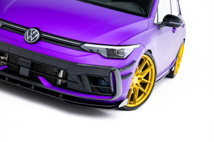 Street pro spojler pod nárazník lipa + flaps Volkswagen Golf R Mk8 Facelift černo červený