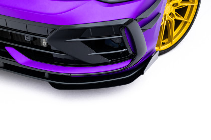 Street pro spojler pod nárazník lipa + flaps Volkswagen Golf R Mk8 Facelift černo červený