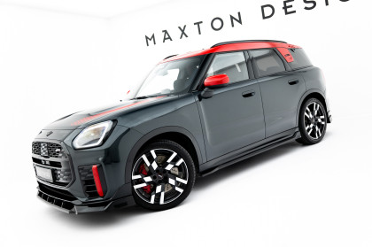Prahové lišty Mini Countryman JCW U25 černý lesklý plast