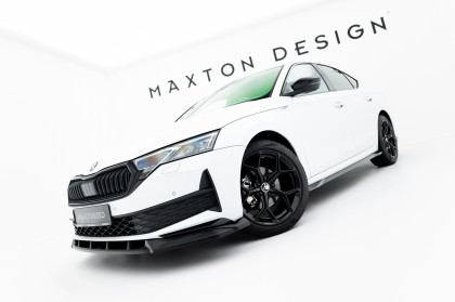 Spojler pod nárazník lipa Škoda Octavia Sportline Liftback / Combi Mk4 Facelift černý lesklý plast