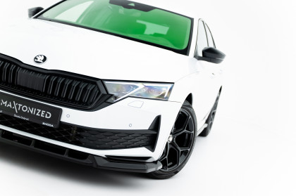 Spojler pod nárazník lipa Škoda Octavia Sportline Liftback / Combi Mk4 Facelift černý lesklý plast
