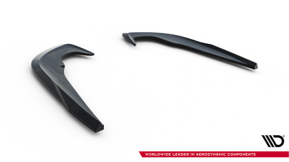 Splittery zadní boční Škoda Octavia Sportline Liftback / Combi Mk4 Facelift černý lesklý plast