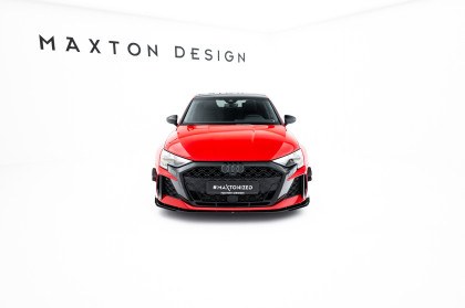 Street pro spojler pod nárazník lipa + flaps Audi RS3 Sedan 8Y Facelift černo červený