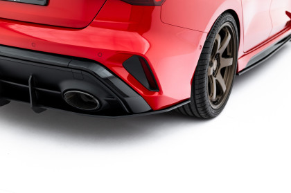 Spoiler zadního nárazníku Street pro Audi RS3 Sedan 8Y Facelift černo červený