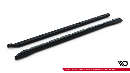 Prahové lišty MG HS Mk1 Facelift černý lesklý plast