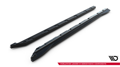 Prahové lišty MG HS Mk1 Facelift černý lesklý plast