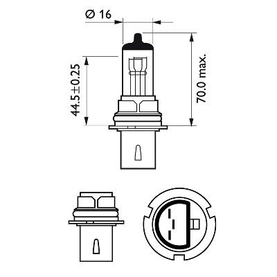 Žárovka 12V HB1 65/45W VISION (1ks)