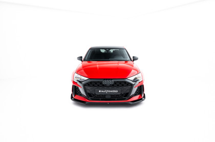 Spojler pod nárazník lipa V.2 Audi RS3 Sedan 8Y Facelift černý lesklý plast