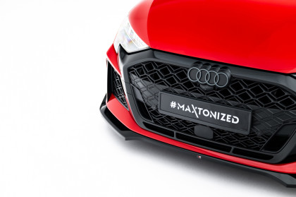 Spojler pod nárazník lipa V.2 Audi RS3 Sedan 8Y Facelift černý lesklý plast