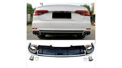 Dyfuzor Audi A4 B8 Facelift Tył z końcówkami