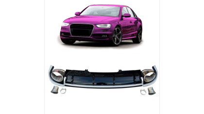 Dyfuzor Audi A4 B8 Facelift Tył z końcówkami